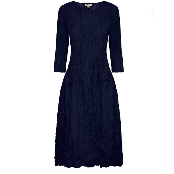 Alquema - 3/4 Sleeve Smash Pocket Dress in Midnight Size 1 Small - Picture 1 of 6